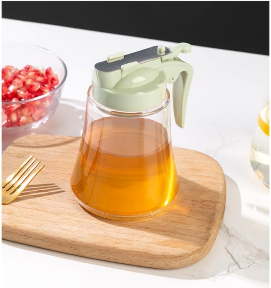 Honey Dispenser No Drip - Easy Squeeze Syrup Dispenser Bottle for Efficient Serving,  Honey Squeeze Jar for Kitchen &amp; Coffee Bar, Mess-Free Solution(250ml)