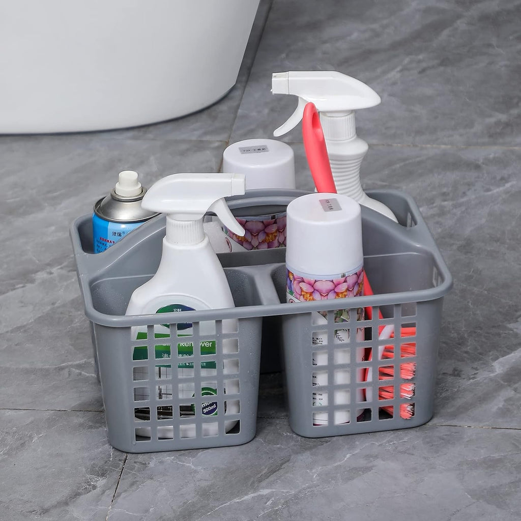Plastic Bathroom Basket Kitchen Sink Basket Shower Caddy Basket with Compartments,(random color )
