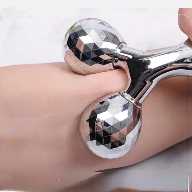 3D Face Massager Roller �360? Rotation Handheld Y-Shape Plastic Tool for Face Lifting, Anti-Wrinkle, Skin Firming, and Full Body Relaxation | NM-091 ( Random Color )
