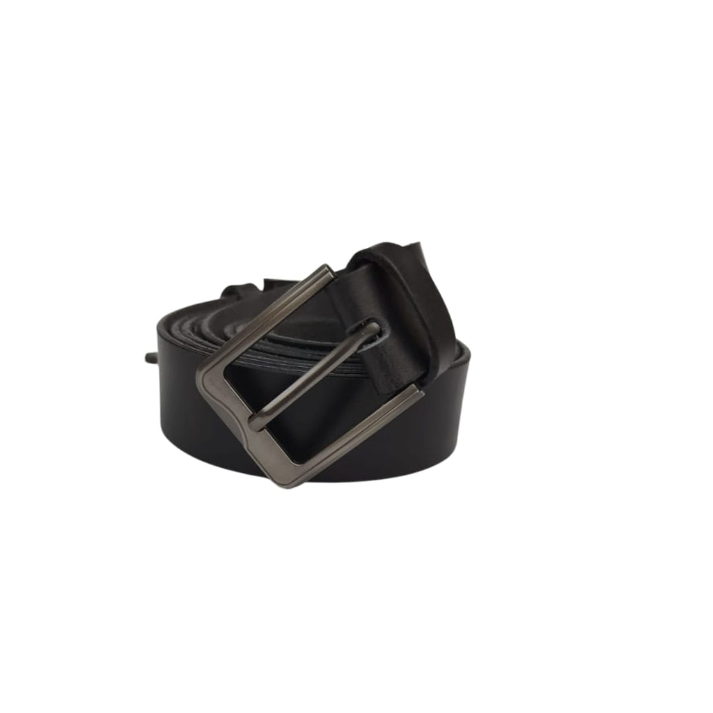 (Big Size) - Men buffalo leather belt | Waist Belt for boys &amp; Mens (Black)