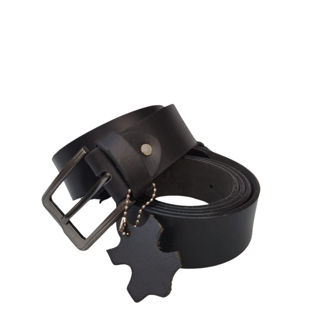 Men buffalo leather belt | Waist Belt for boys &amp; Mens (Black)