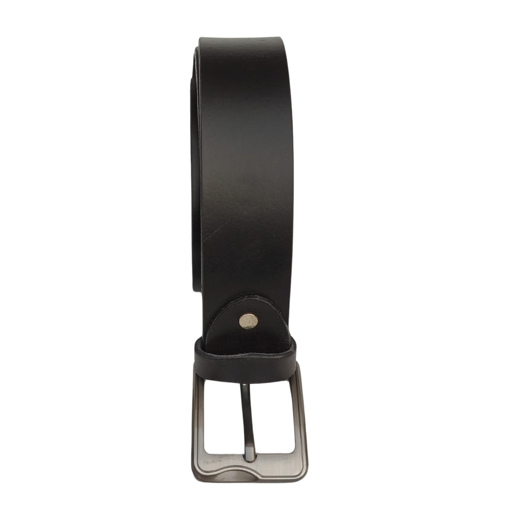 (Big Size) - Men buffalo leather belt | Waist Belt for boys &amp; Mens (Black)