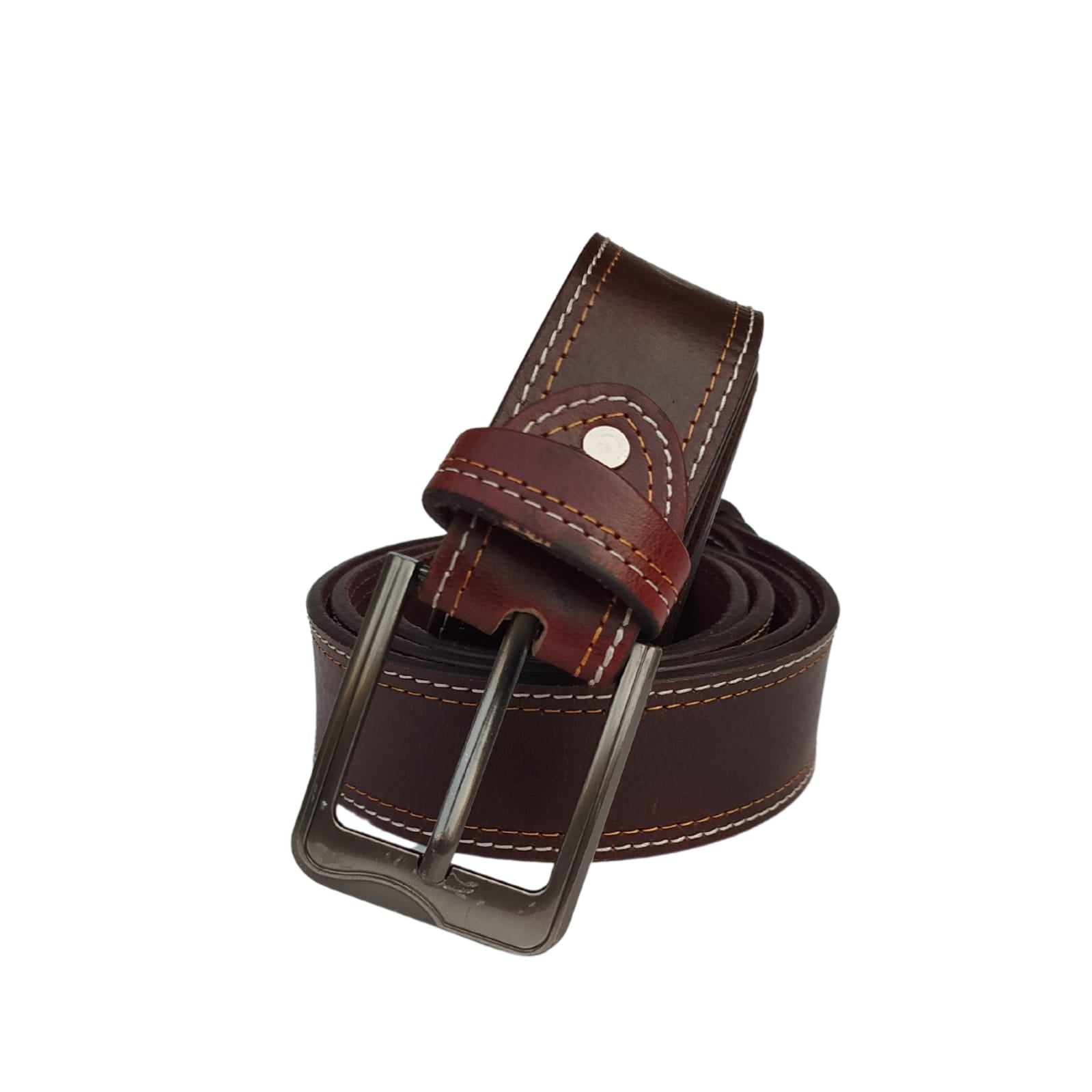 (Big Size) - Men Buffalo pull-up leather | Waist Belt for boys &amp; Mens (Maroon)