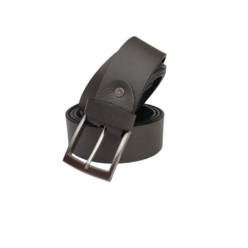 (Big Size) - Men Buffalo leather belt grey color | Waist Belt for boys &amp; Mens (Grey)