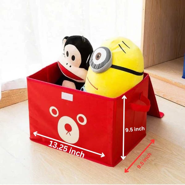 Panda Box - Storage Box - Cartoon Storage Box - Multipurpose Foldable Cube Storage Bin for Kids | Adorable Panda / Animal Design | Toys, Clothes &amp; Books Organizer (Random Color)