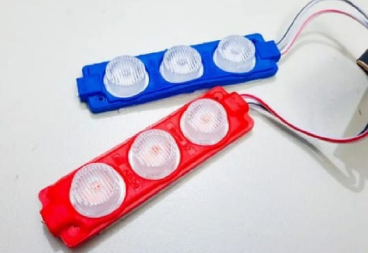 Red and Blue Flasher Light Universal Product For Car and Motorcycle