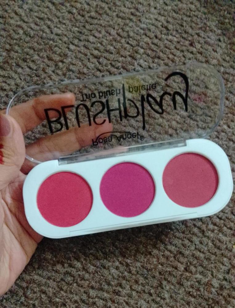 3 Color Makeup Blush Palette Mineral Powder Red Rouge Long Lasting Natural Cheek Blusher (random color)