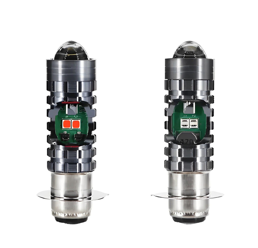 Bike LED Headlight Bulb with 5 Function- Police Light Red, Blue White and Yellow Light with Police Flasher CD70 CG125 Motor bike