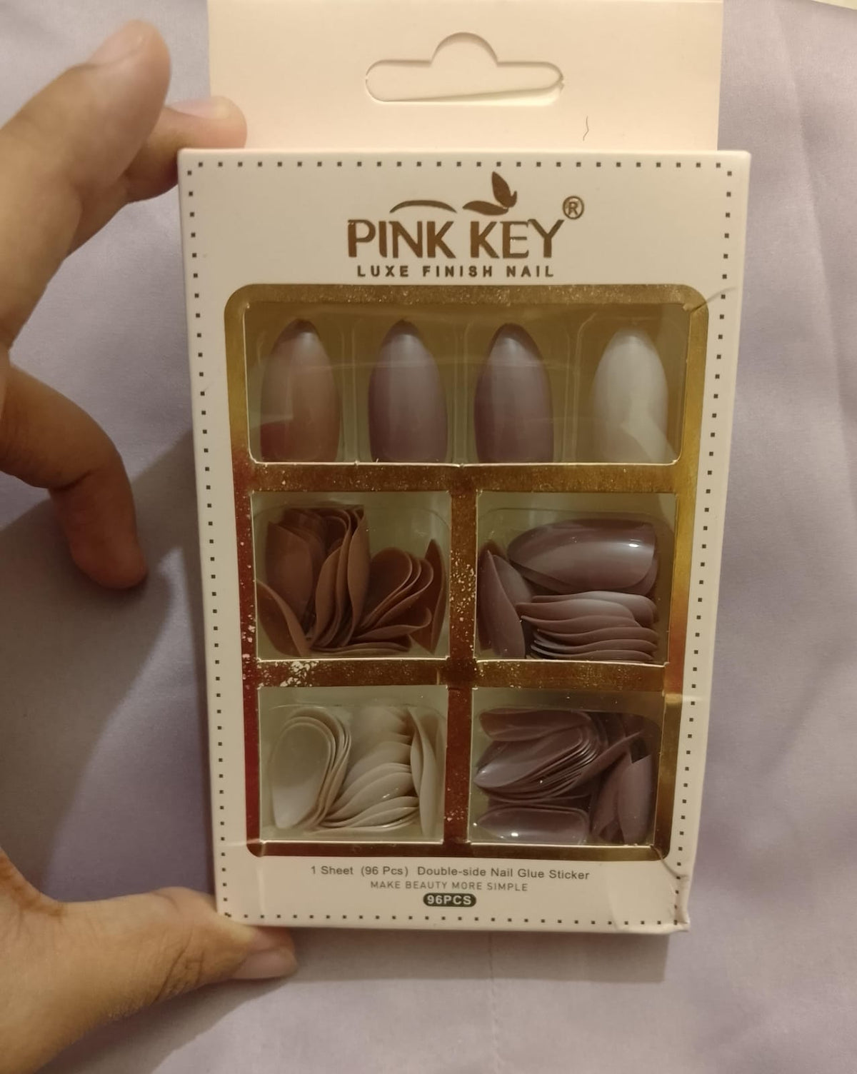 96 PCs Nude Colors Nail Pack Without – photo 2