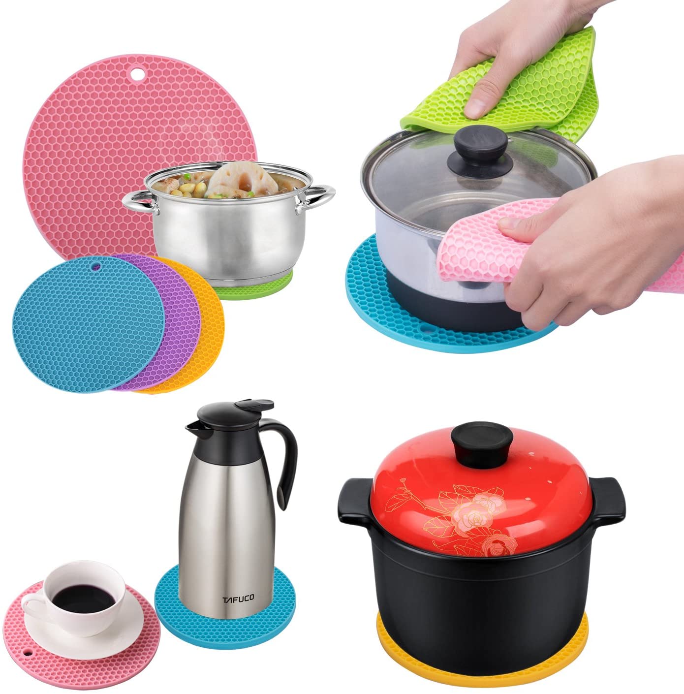 Multifunction Original Heat Resistant Silicone Mat Nonslip Pads Pot Holder Table Place mat (random color)