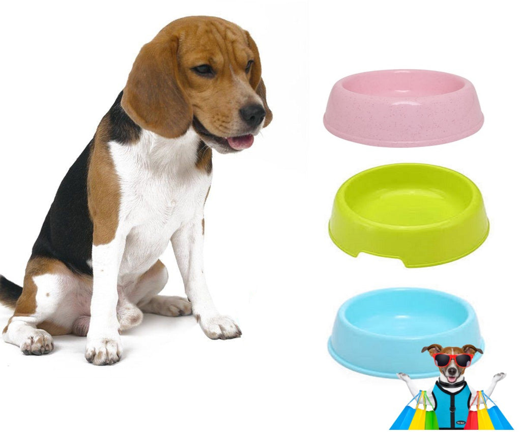 round  Shaped food bowl Pet Plastic food bowl (Random Color)  8 inch