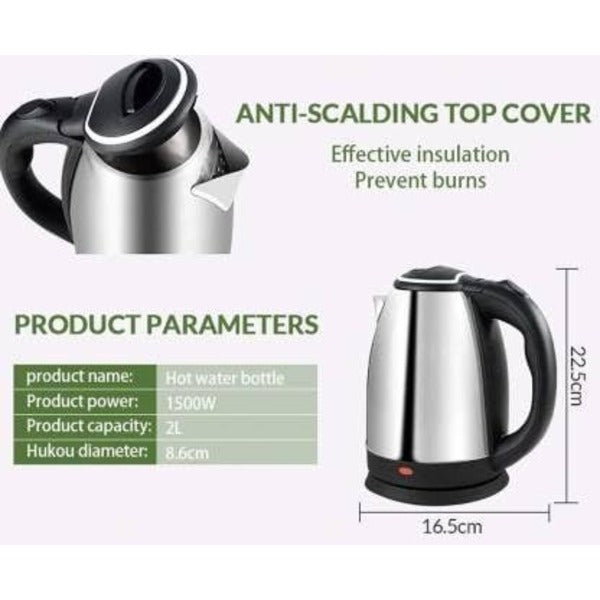 Premium Quality Electric Kettle 2.0 Liter (Silver)