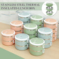 Multi-Layer Heat Preservation Stainless Steel Leakproof Lunch Box Food Container(random color) - 1 layer