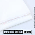 2 Piece OFF WHITE  UNSTITCHED FABRIC Gents Cotton