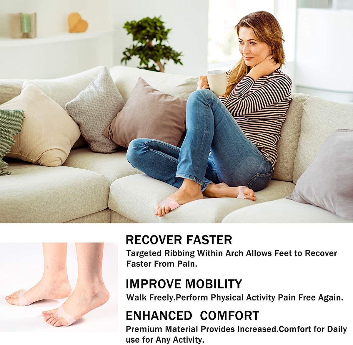 Silicone Gel Half Toe Heel Sleeve – photo 3