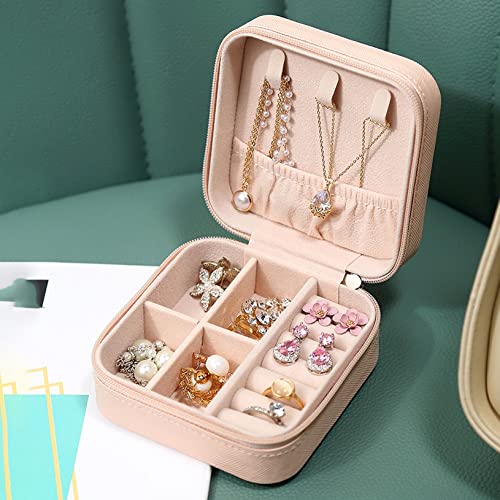 Travel Leather Pocket Jewellery Organizer With Box (Mix/Random color)