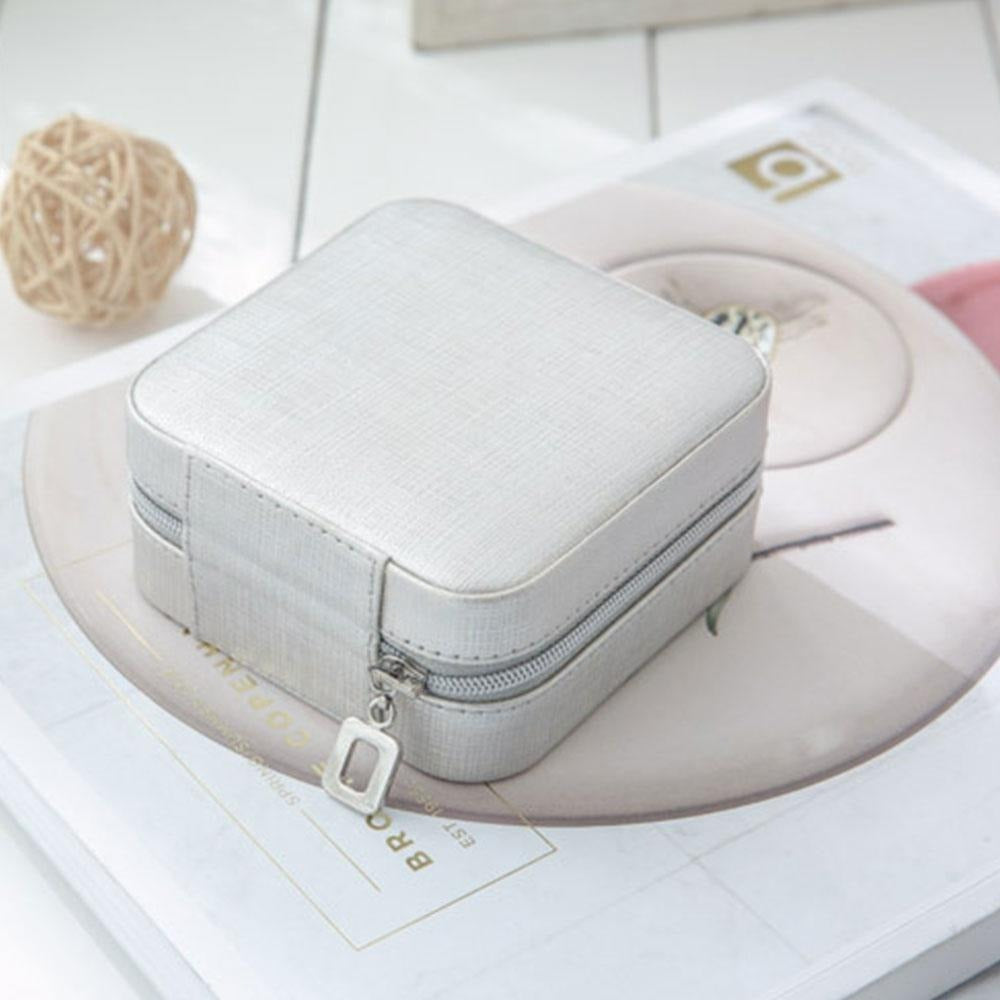Travel Leather Pocket Jewellery Organizer With Box (Mix/Random color)