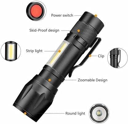 Torch Mini Flashlight Rechargeable 500mAh ABS Plastic Body