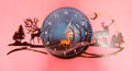 Forest Figure Deer Blue Jungle Clock Wall Clock, Fancy Clocks For Bedroom and Drawing Room - With Light