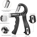 Hand Grip Strengthener Adjustable Resistance Wrist Strengthener Forearm Gripper Hand Workout Strength Trainer with counter (Random colour)