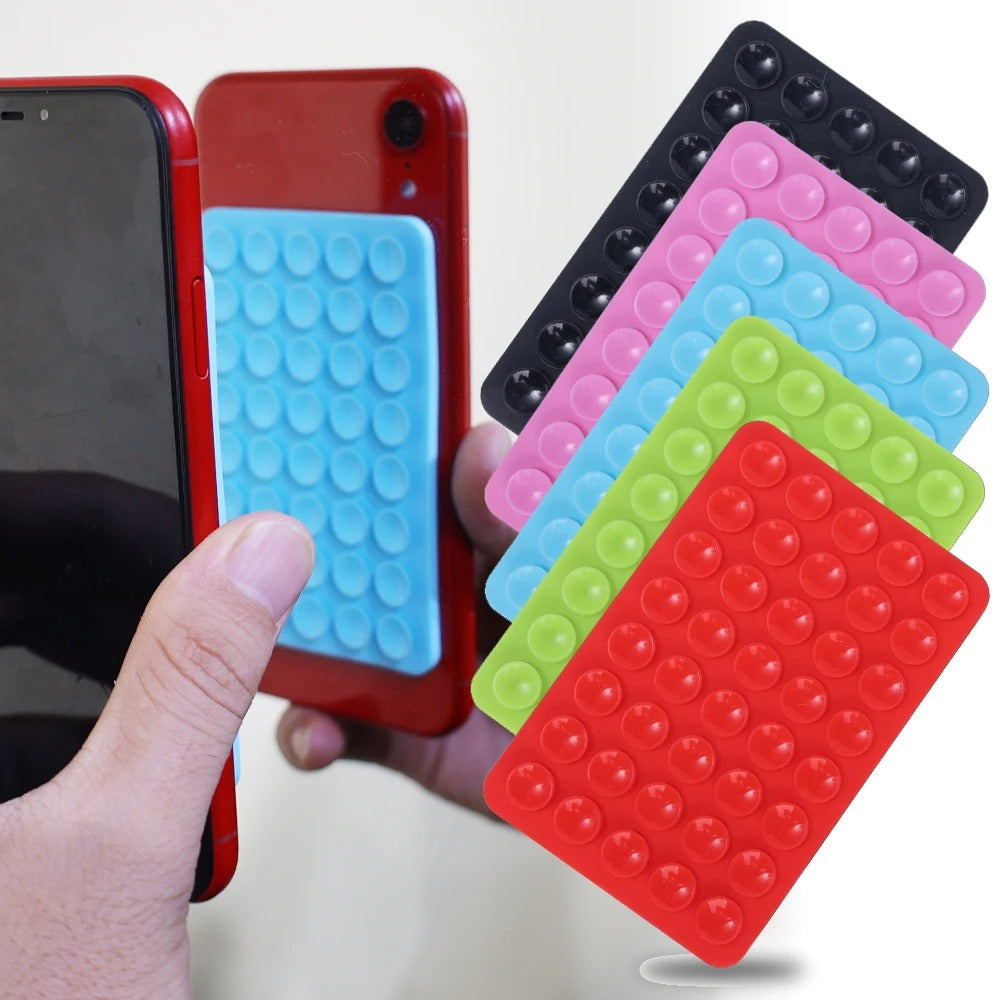 Mobile Phone Silicone Suction Cup Square Mobile Phone Single-Sided Case Anti-Slip Holder Mount Suction (random color)