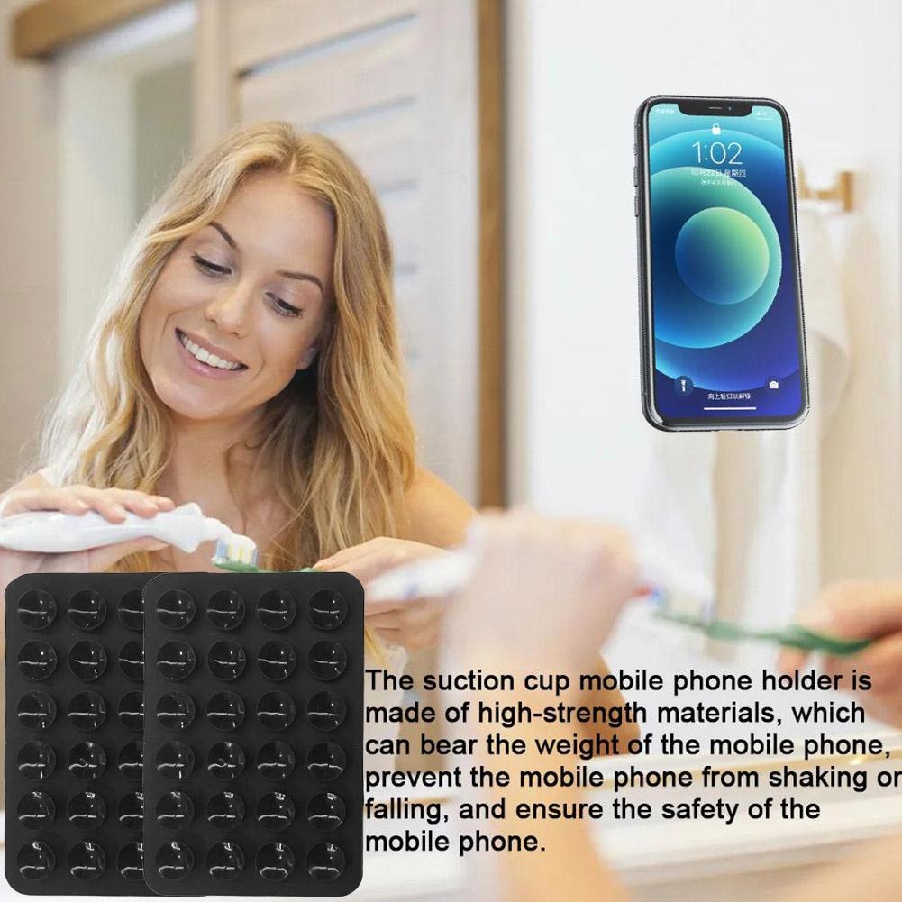 Mobile Phone Silicone Suction Cup Square Mobile Phone Single-Sided Case Anti-Slip Holder Mount Suction (random color)