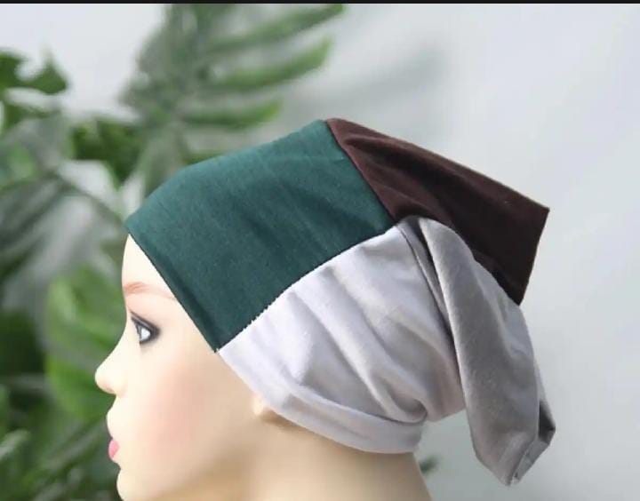 Multicolor Women? Jersey 4-in-1 Underscarf Tube Cap �Soft, Stretchable Hijab Inner (Random color)