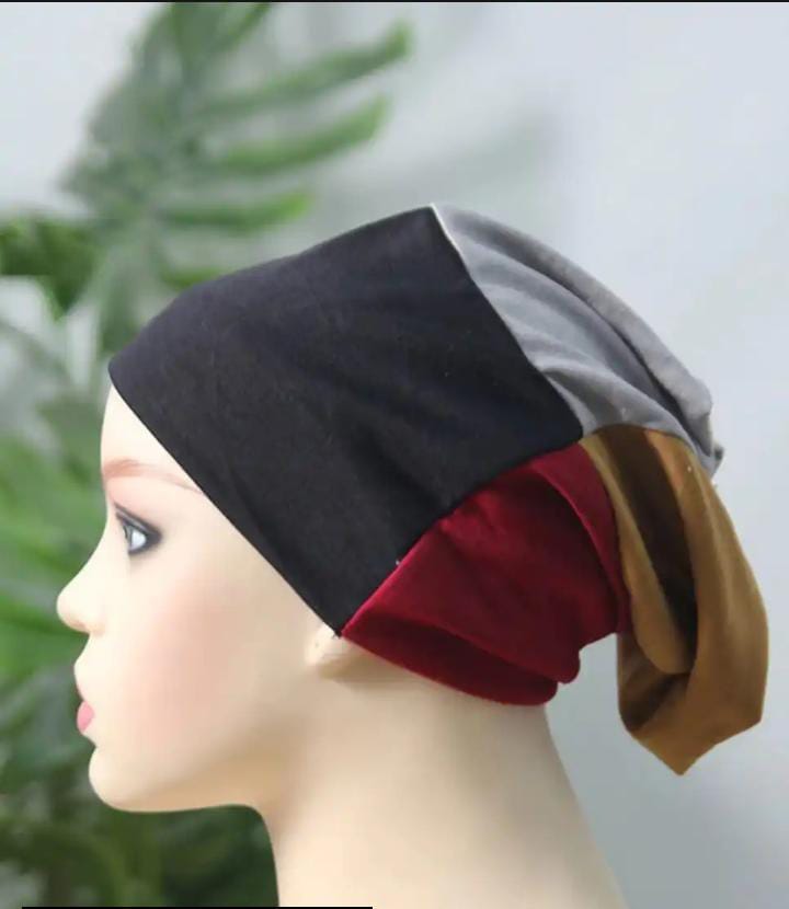 Multicolor Women? Jersey 4-in-1 Underscarf Tube Cap �Soft, Stretchable Hijab Inner (Random color)