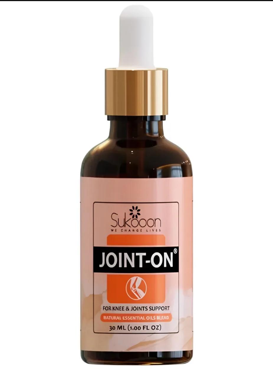 Sukoon Joint On Essential Oil Blend for pain in joints, back pain, arthritis pain, knee pain, tennis elbow, strains and sprains (30ml)