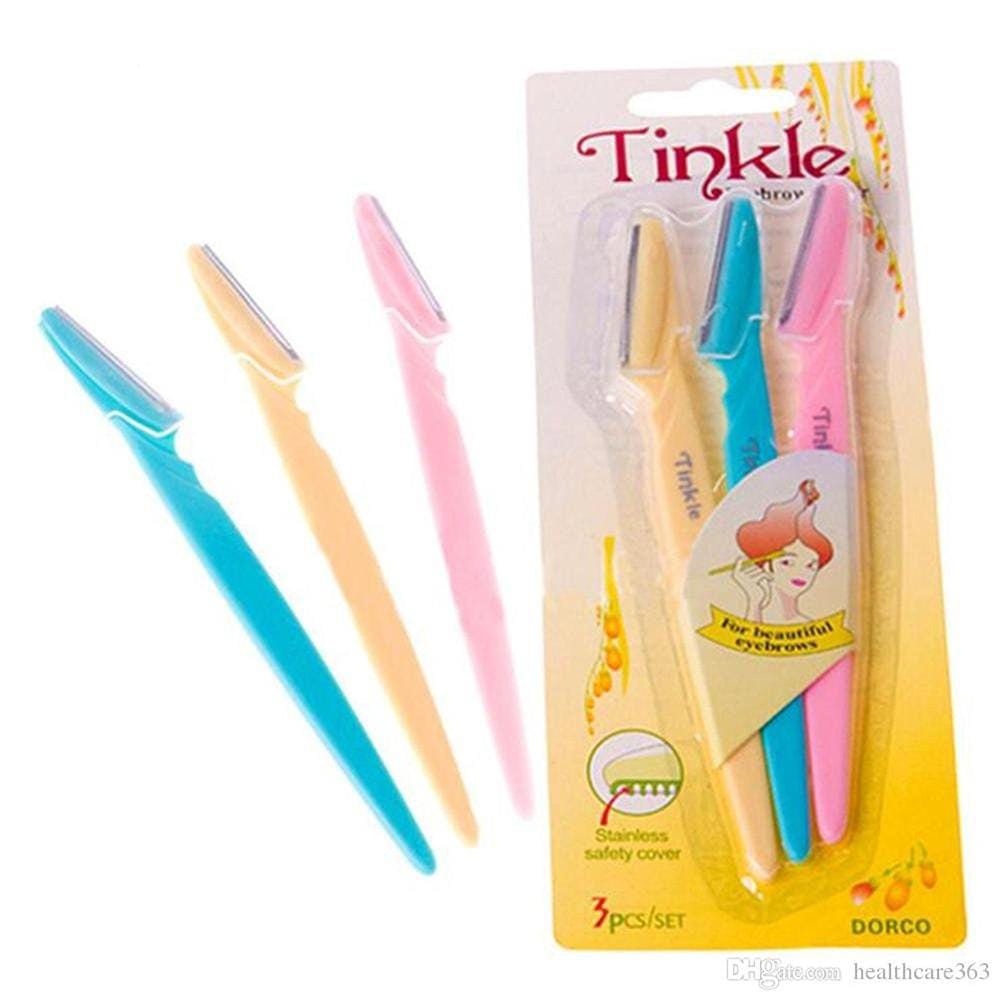 Pack of 3  Tinkle Eyebrow Razor Eyebrow Face Hair Removal &amp; Shaper