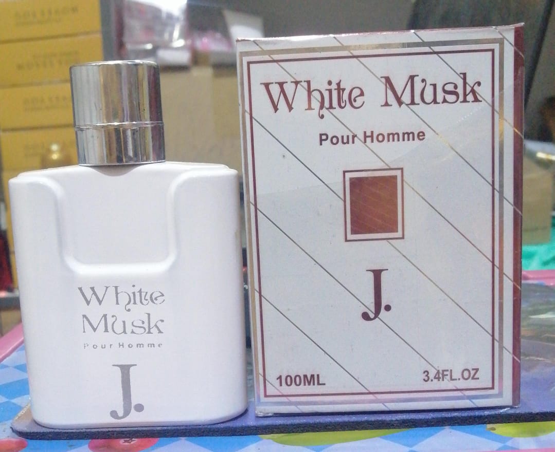 Pack of 2 White Musk and J. Essence Eau De Long Lasting Fragrance Men's Perfume 100 ML