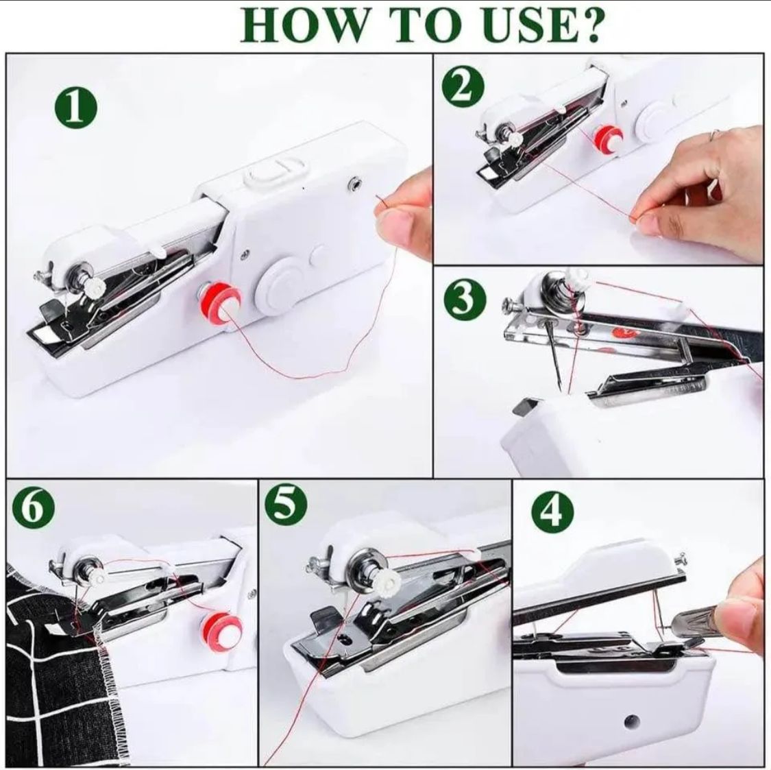 Handy Stitch �Portable Cordless Sewing Machine for Quick Repairs on All Fabrics | Best Quality Sewing Portable Machine