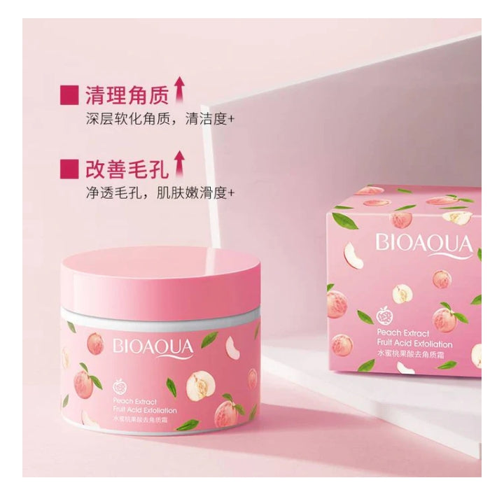Bioaqua Peach Extract Exfoliating Face Gel Cream �Fruit Acid Gentle Peeling Gel, 140g