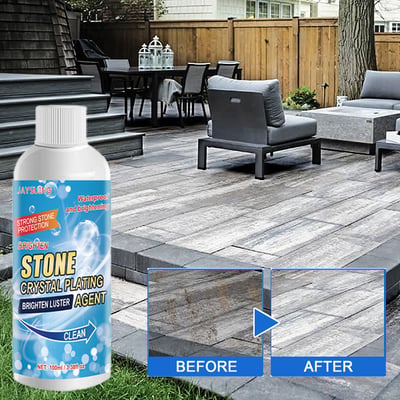 Stone Crystal Plating Cleaner Agent Stonework Polishing And Coating Agent Marble Tile Anti-Corrosion Incremental Crystal Stone Stain Remover With Box 100ml
