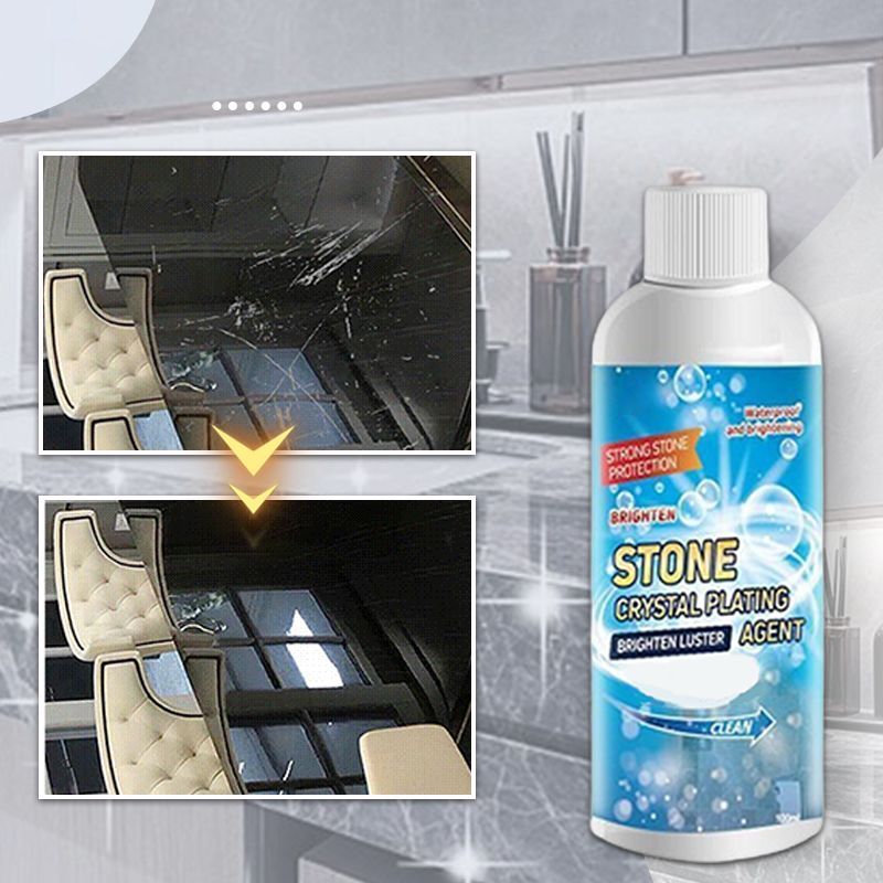 Stone Crystal Plating Cleaner Agent Stonework Polishing And Coating Agent Marble Tile Anti-Corrosion Incremental Crystal Stone Stain Remover With Box 100ml