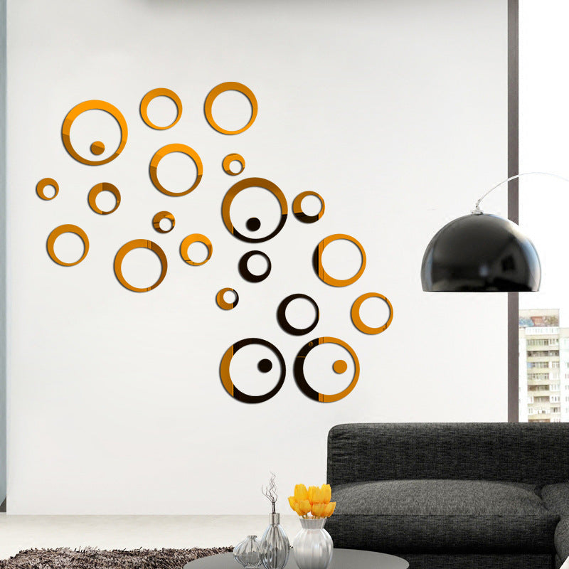 Elegant Acrylic Ring Mirror Wall Decor