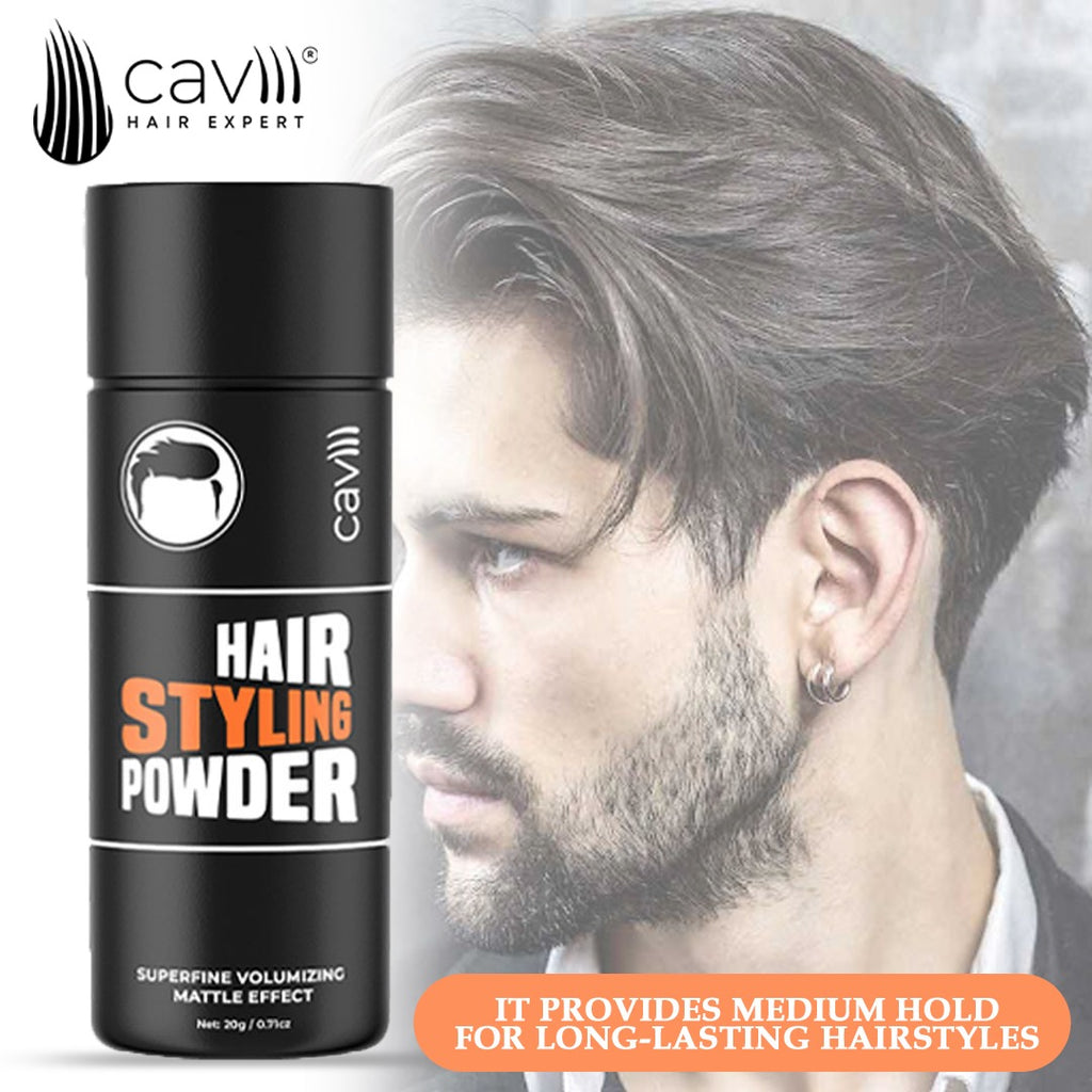 CAVI Hair Styling Powder �Superfine Volumizing Matte Finish Powder for Instant Texture & Strong Hold (20g)