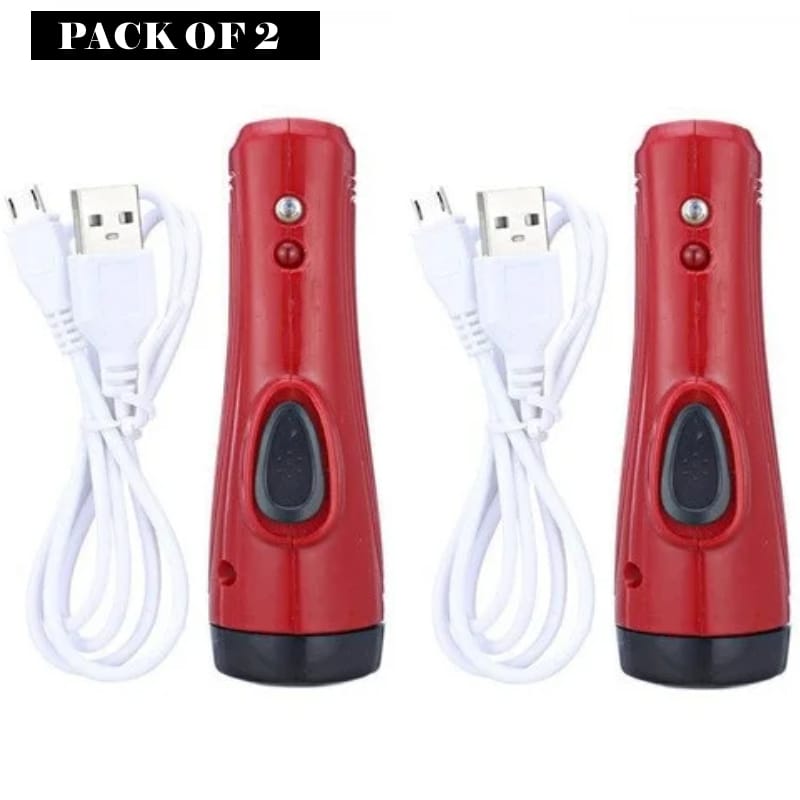 Pack Of 2 Multifunction Portable Super Bright USB Rechargeable Flashlights SD-8670