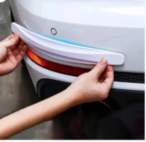 Universal Car Bumper Protector Strip Guard Corner Protection Strips Scratch Auto car Anti Collision Car Corner Bumper (Color White)