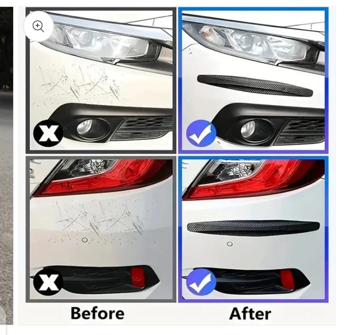 Universal Car Bumper Protector Strip Guard Corner Protection Strips Scratch Auto car Anti Collision Car Corner Bumper (Color White)