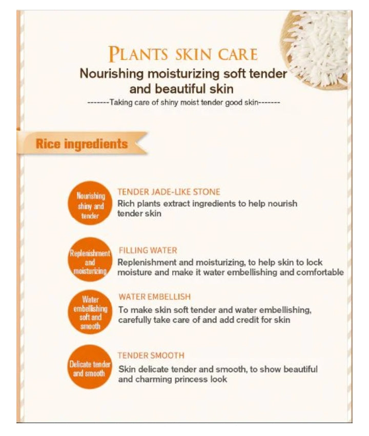 Rorec Moisturizing Anti Wrinkle Rice Face Serum – photo 1