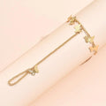 Beautiful Butterfly hand Charm Bracelet For Girls - Golden