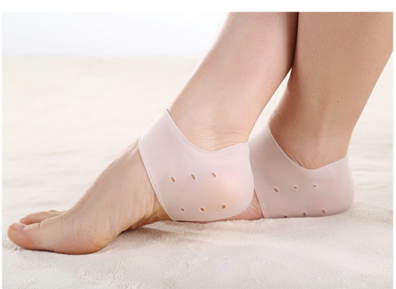 Pair of half Heel Pain Anti Crack Silicone Set - Anti Crack  For Pain Relief Unisex With Box