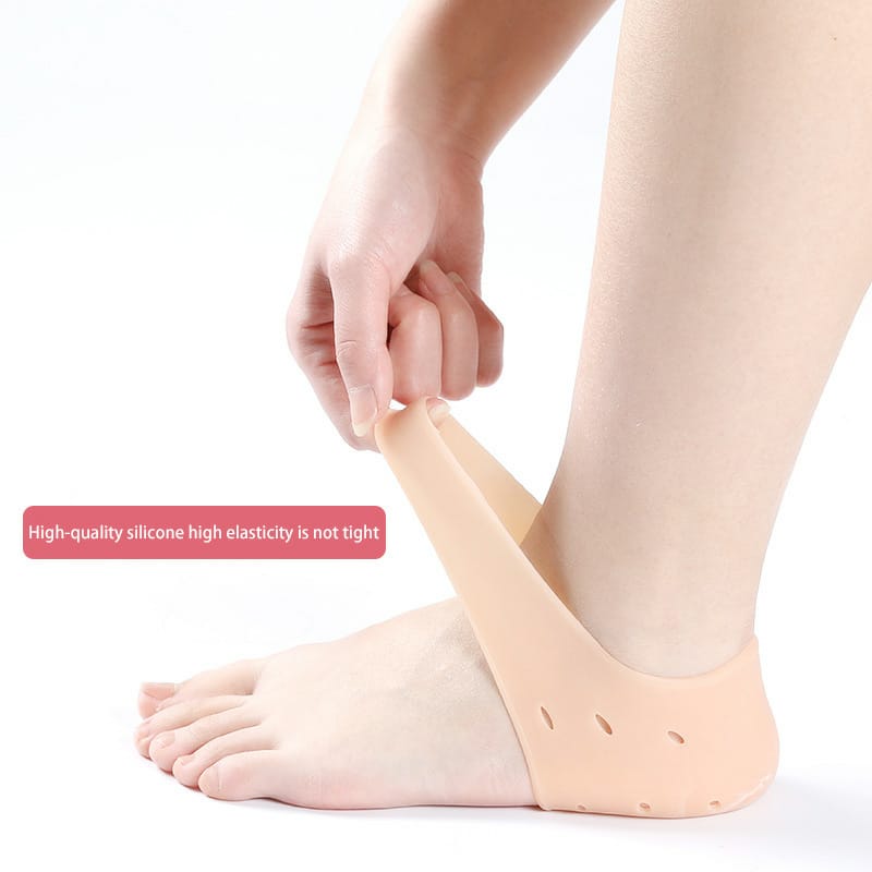 Pair of half Heel Pain Anti Crack Silicone Set - Anti Crack  For Pain Relief Unisex With Box
