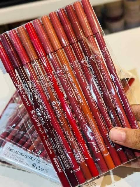 Flormar lip pencils shades of nude Package Includes 12 x Lip Pencil Pack of 12 (Random color)