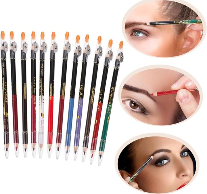 ( Pack of 6  )2 in 1 colors eye pencil multipurpose Eye Pencil (Random color)
