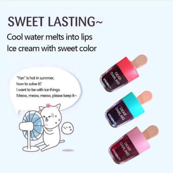 Pack of 6 Dear Darling WardaBeauty Ice cream Lip and cheek Tint Long-lasting Lip Tint (Random Color))