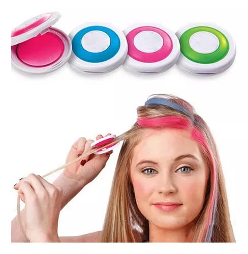 Pack Of 4 Temporary Hair Chalks  4 Colors Hair Dye Powder Temporary Hair Styling Chalk Salon  Hair Dye Powder Cake Washable