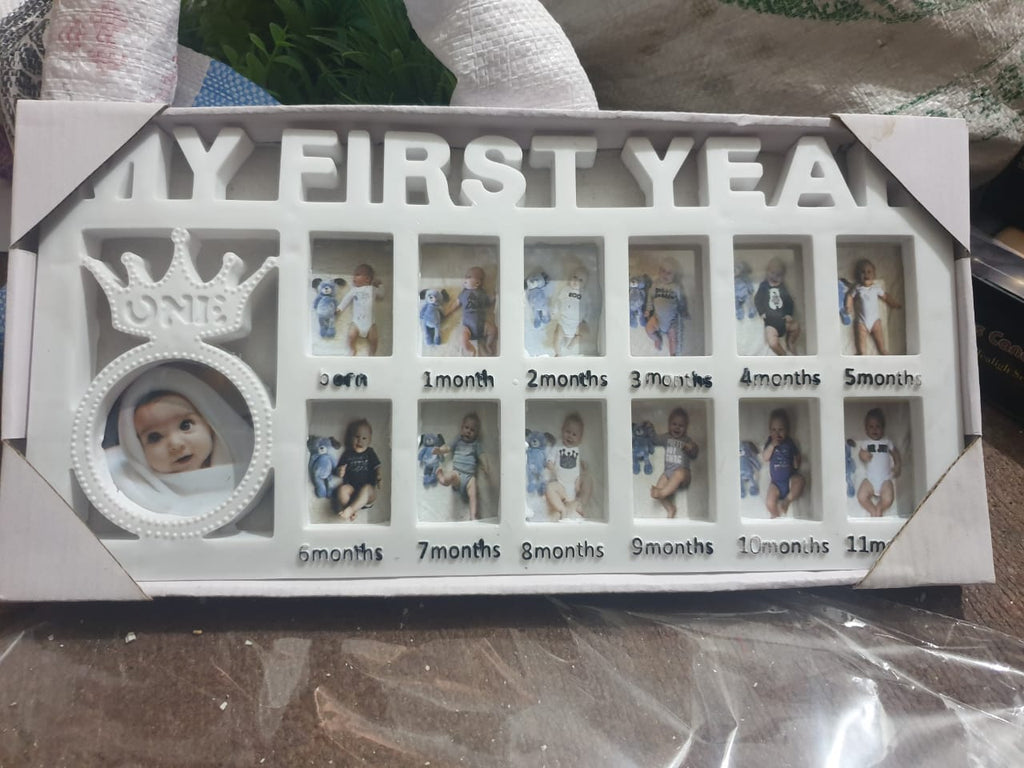 Newborn Baby Photo Frame Baby Pictures Plastic Frame For 12 months Monthly Milestone Photo Frame My First Year Picture Frame for Baby Newborn