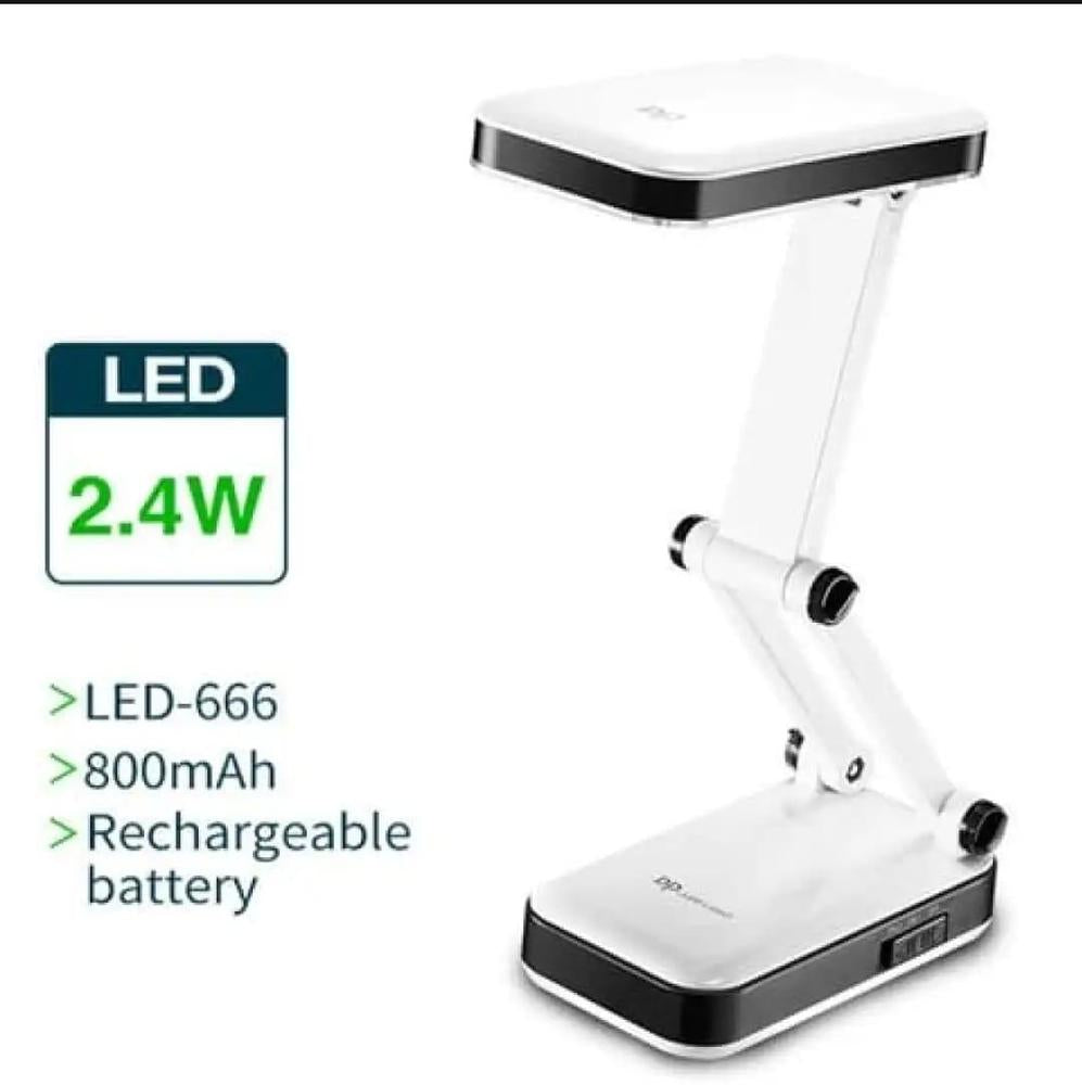 DP LED 666 - Portable Folding LED Desk Lamp with Adjustable Brightness �Travel-Friendly Study &amp; Reading Light